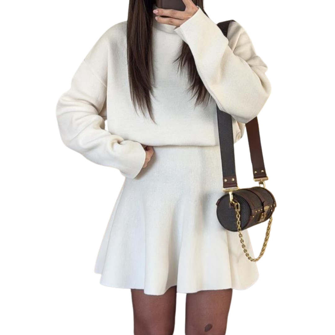 Half High Neck Knit Sweater Dress Chic For Women | Merylle