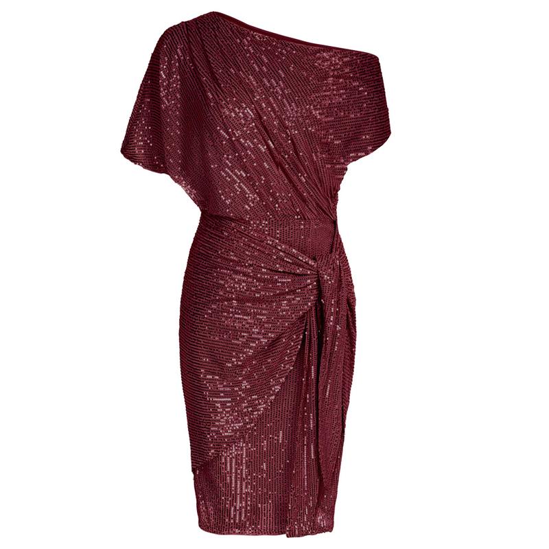 Elegant Off Shoulder Sequin Bodycon Dress Chic For Women | Ariselle