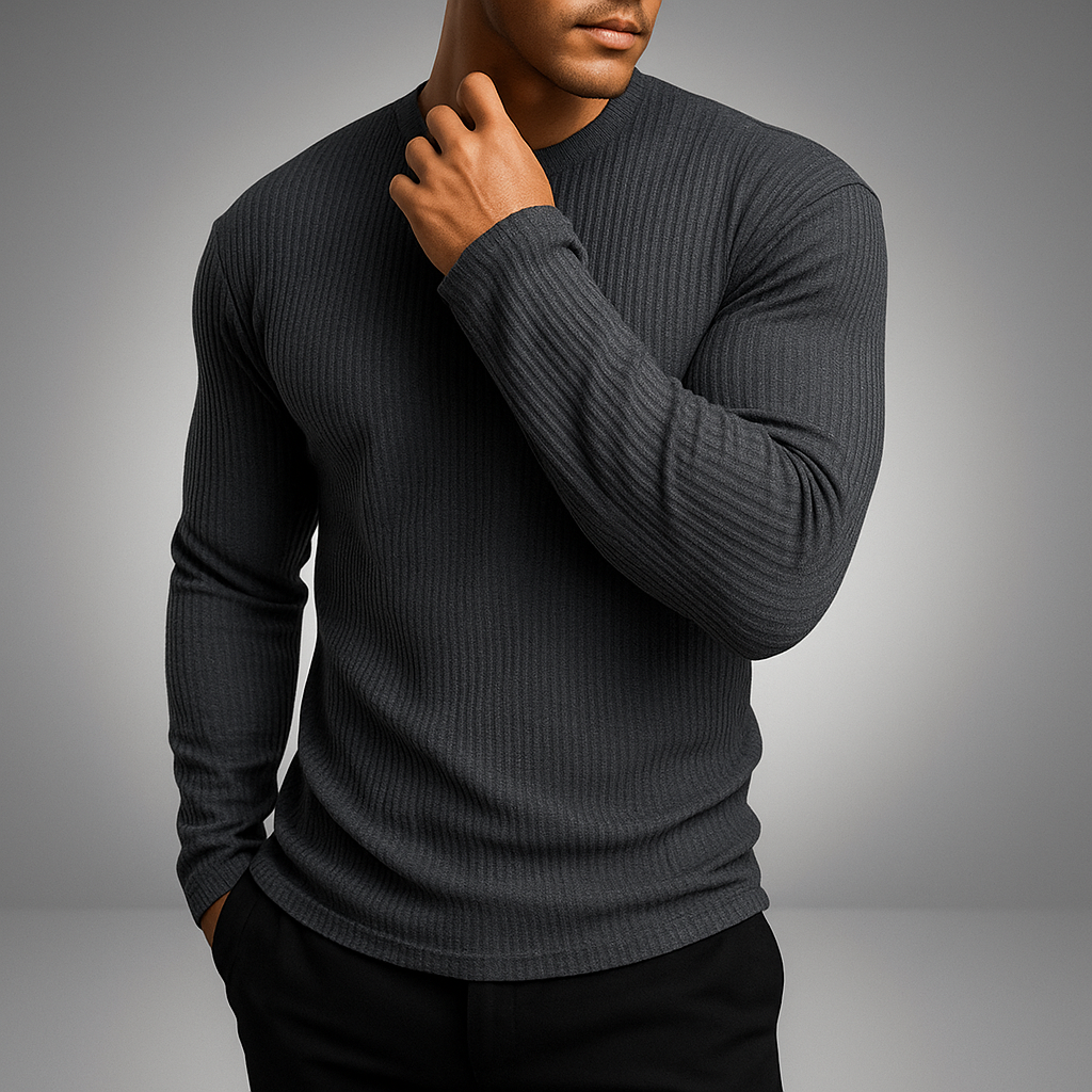 Slim Fit Ribbed Sweater Cozy for Men | Kieran