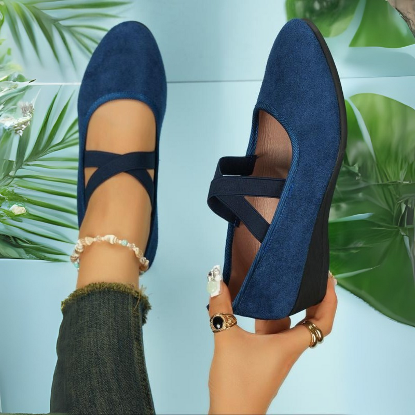 Closed Toe Wedge Ballerina Shoes Chic For Women | Mirelle