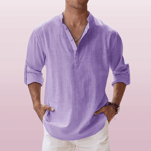 Breathable linen everyday shirt for men - 12