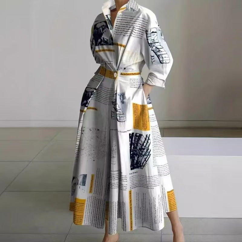 Elegant Front Wrap Collared Dress Chic For Women | Seralune