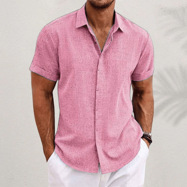 Classic Short-Sleeve Button Shirt Refined For Men | Harrison