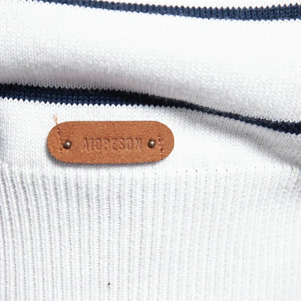 Striped Crew Neck Sweater Cozy For Men | Almeric