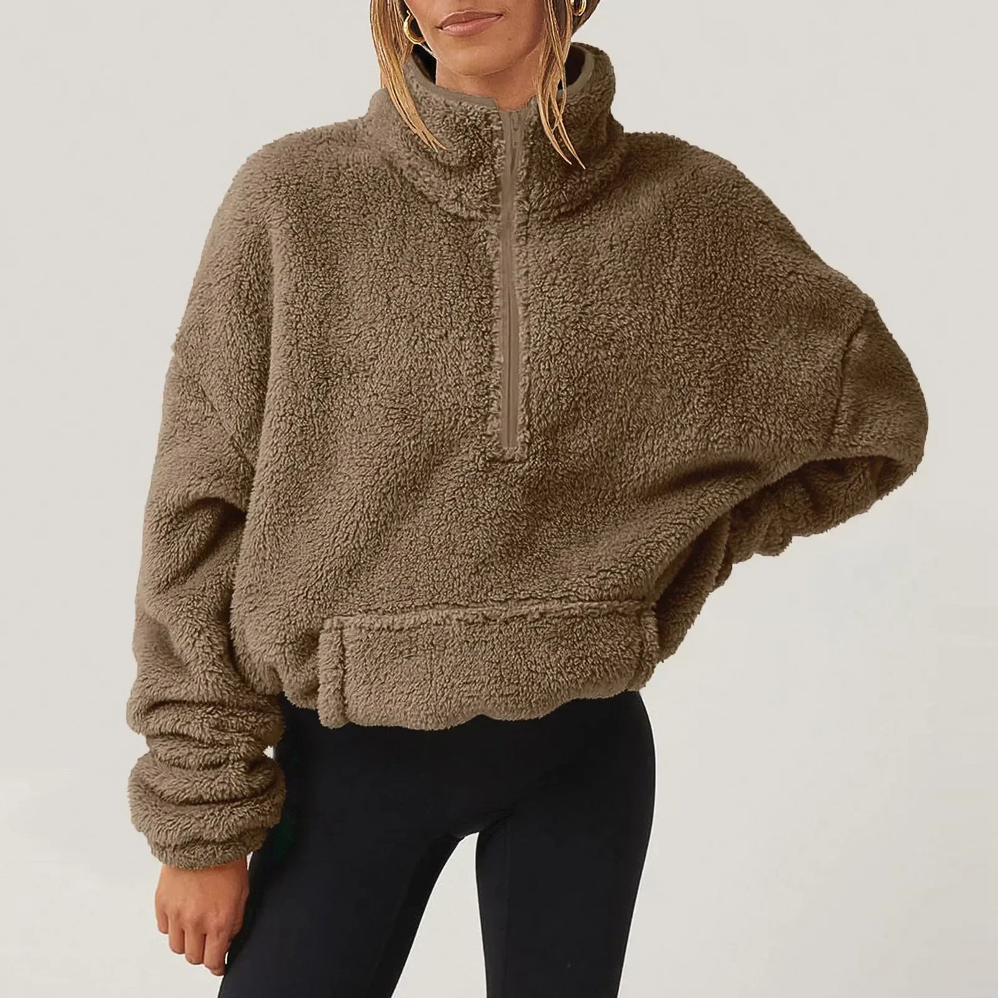 Classic half-zip knit sweater for women | Alpine - 10