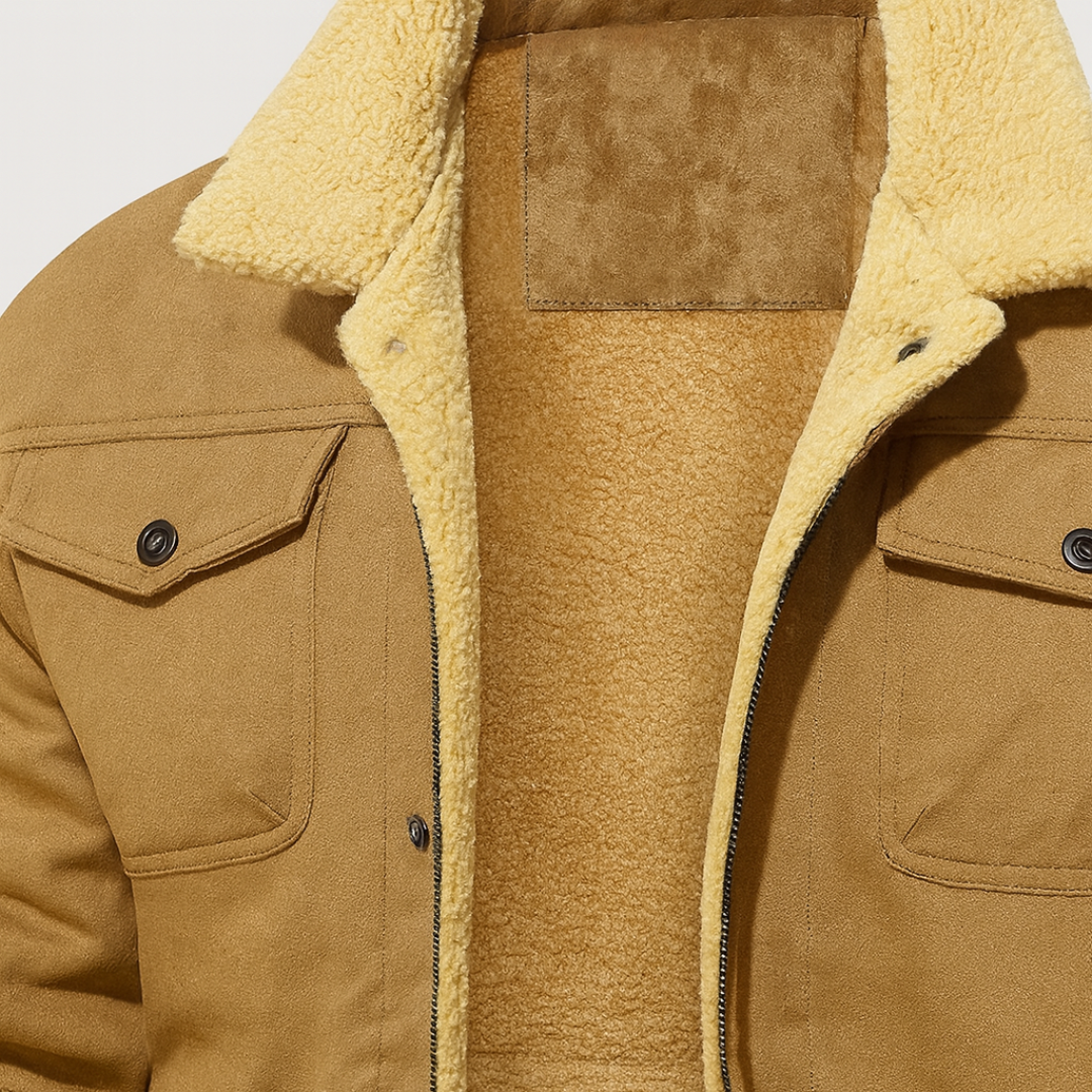 Sherpa Lined Button Front Jacket Stylish For Men | Dennis