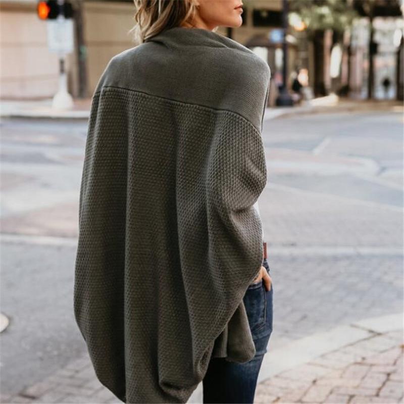 Relaxed batwing knit cardigan for women - 11