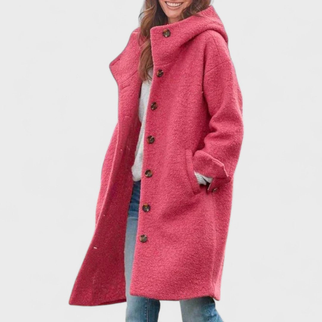 Longline Button Coat Stylish For Women | Aida
