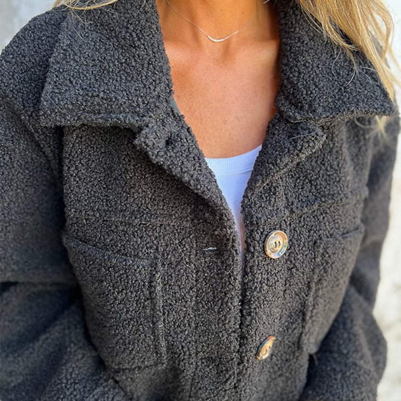 Classic lapel short everyday casual jacket for women | Dion -7