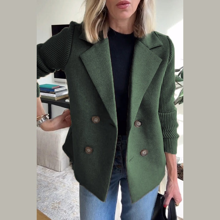 Classic casual button-front blazer for women | Alesia -11