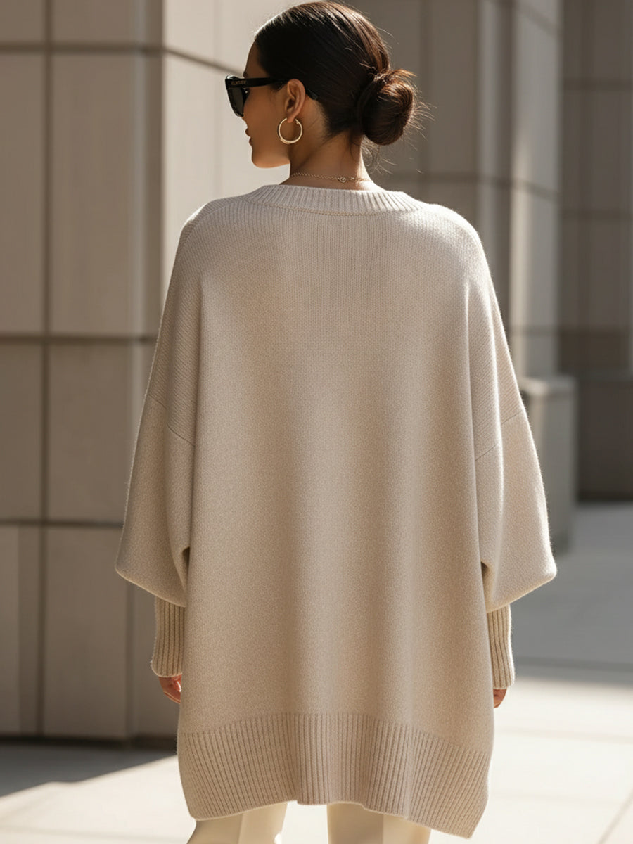 Asymmetric Hem Knit Top Stylish for Women | Evelyne