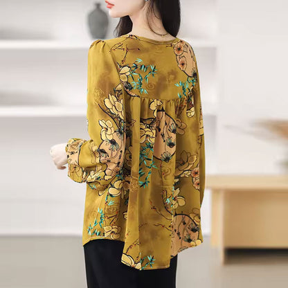 Classic everyday long-sleeve smart blouse for women | Abigail -3