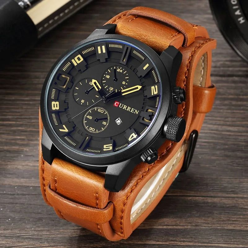 Classic leather strap wristwatch for men | Legacy - 4