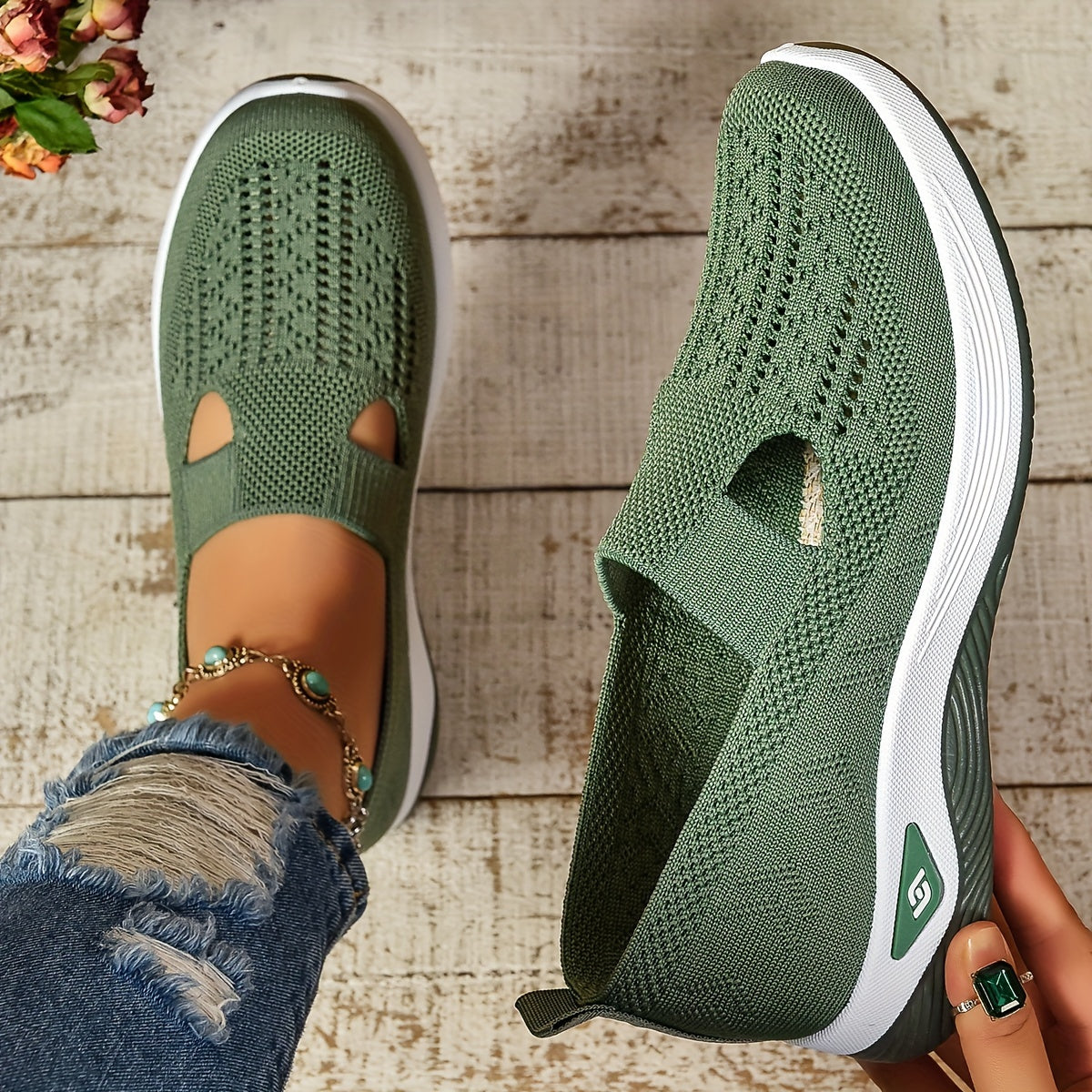 Orthopaedic slip-on summer comfort shoes for women | Carry -7