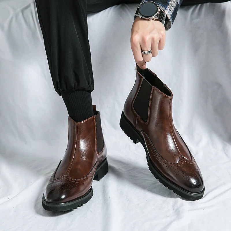 Classic leather chelsea boots for men | Alden - 5