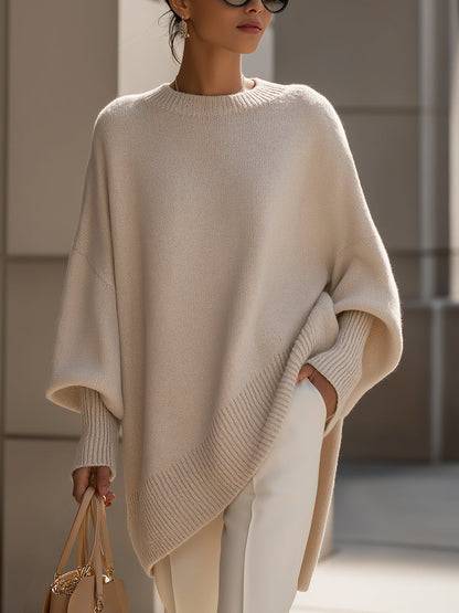 Asymmetric Hem Knit Top Stylish for Women | Evelyne