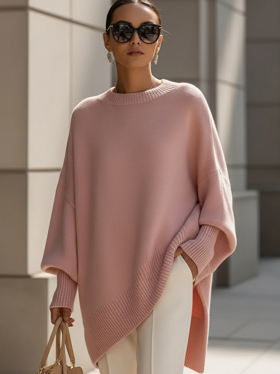 Asymmetric Hem Knit Top Stylish for Women | Evelyne