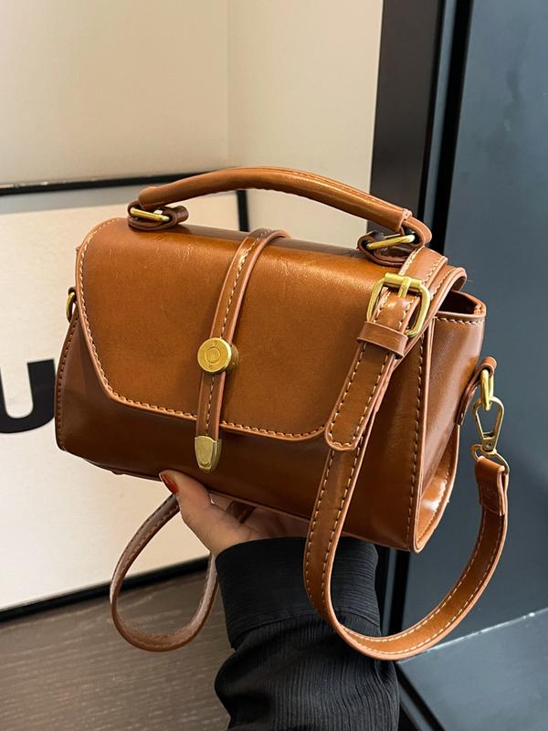 Trendy Contrast Stitching Small Square Shoulder Bag Chic For Women | Liorenna