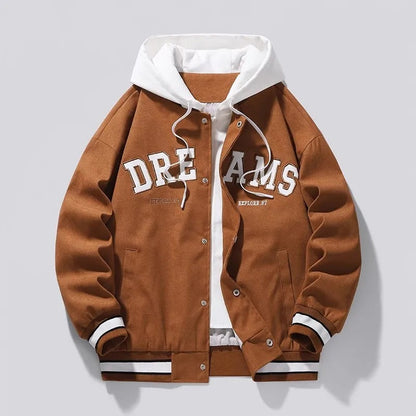 Hooded Varsity Style Jacket Stylish for Men | Beckford