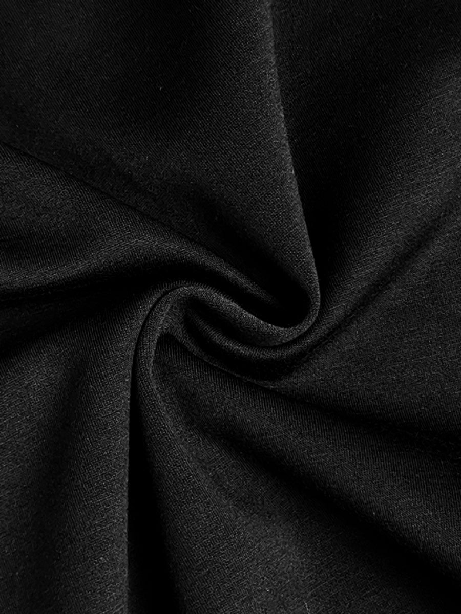 Long-sleeve loose asymmetric split-side mock-neck maxi dress for women - 9
