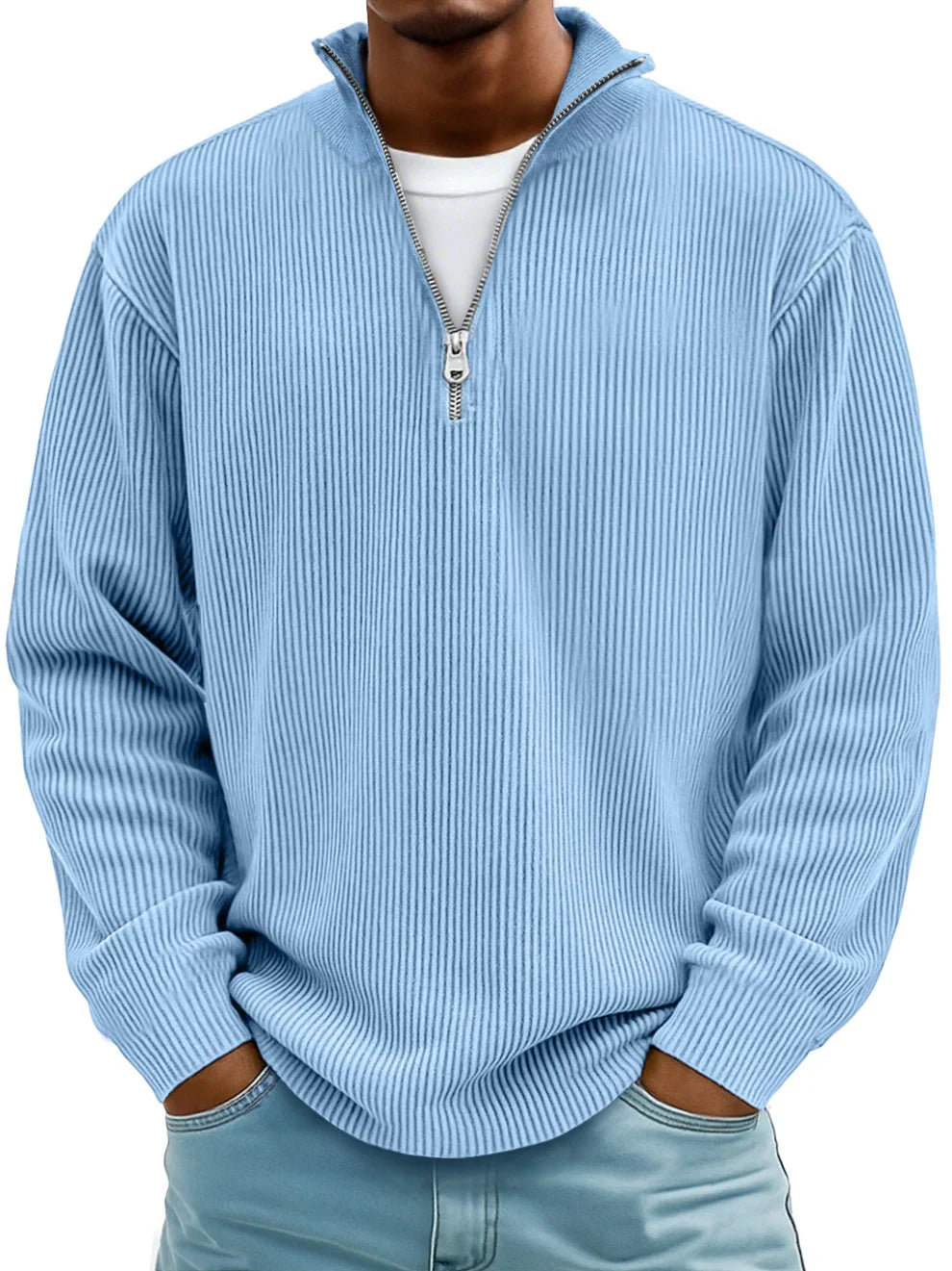 Warm classic knit crew-neck sweater for men | Calix -2