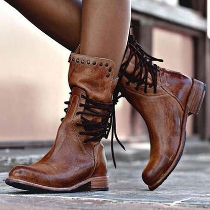 Refined everyday block heel boots for women | Grace -1