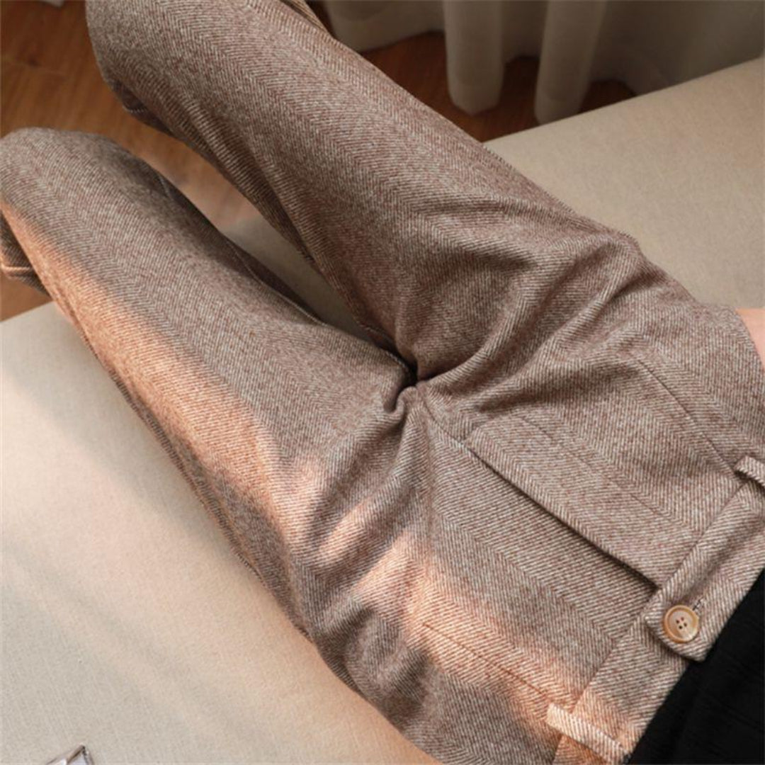 Smart slim-fit heritage chino trousers for men -7
