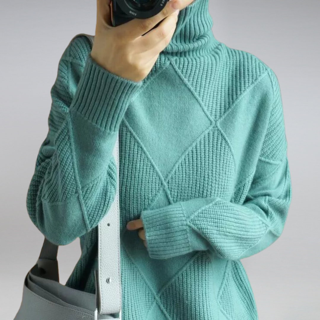 Cosy knit turtleneck sweater for women | Myla - 5