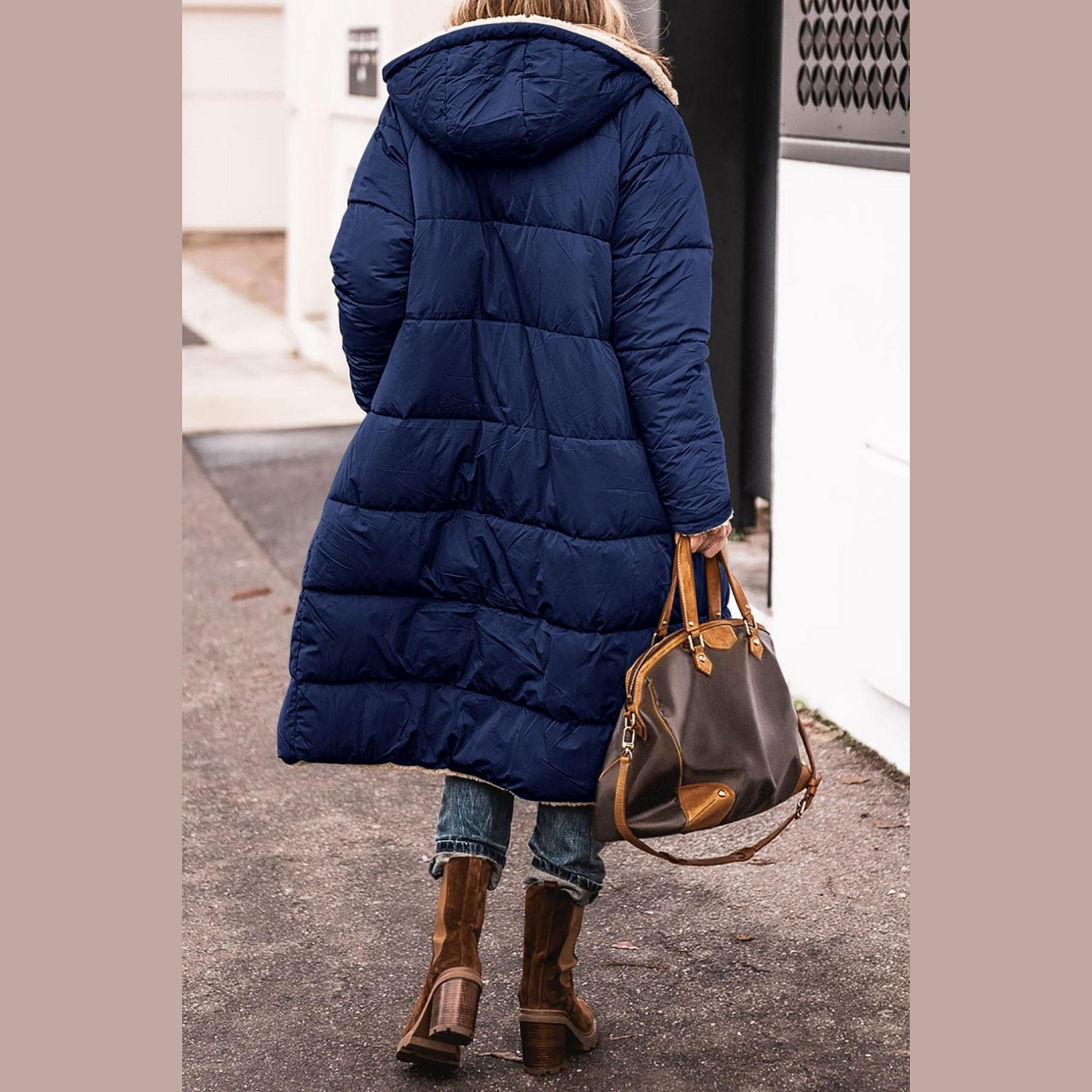 Elegant reversible everyday two-look coat for women | Amelia -10