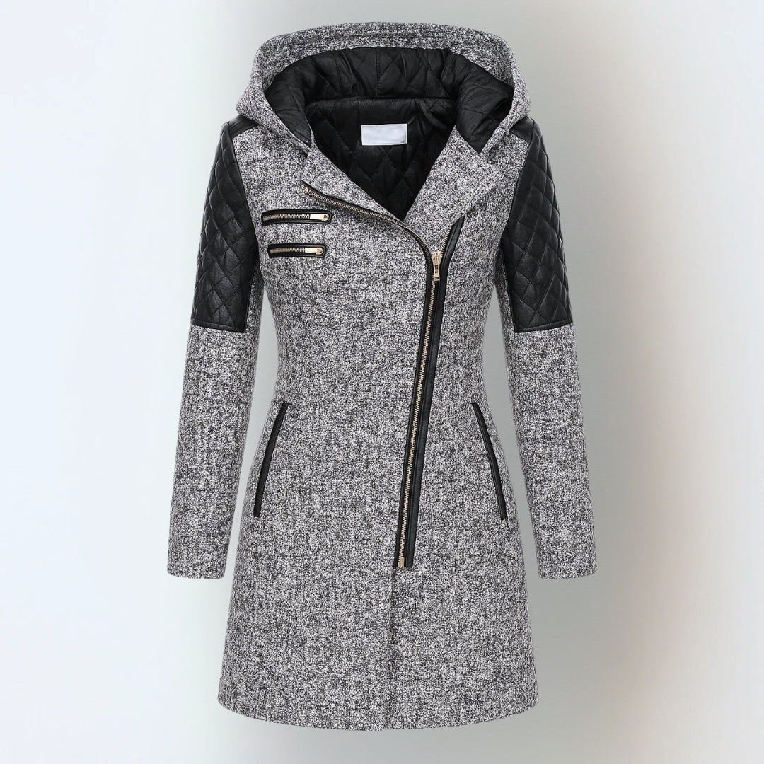 Warm hooded zip casual winter jacket for women | Jasneet -1