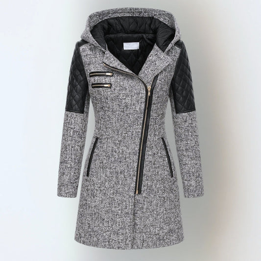Warm hooded zip casual winter jacket for women | Jasneet -1