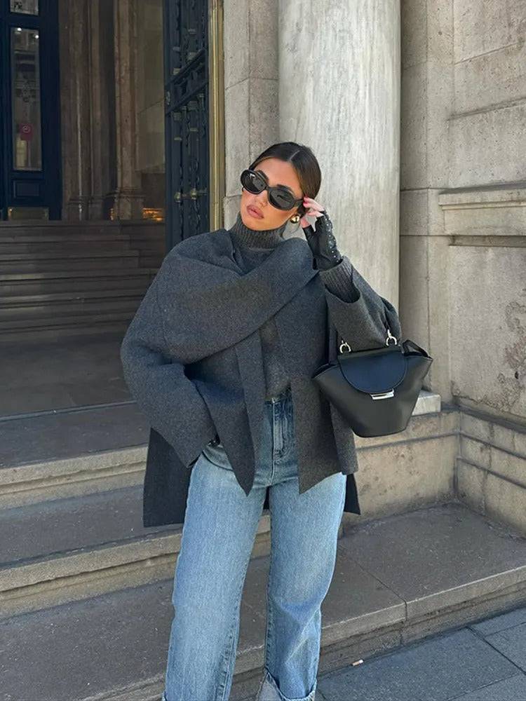Elegant classic wool winter coat for women | Emma - 6