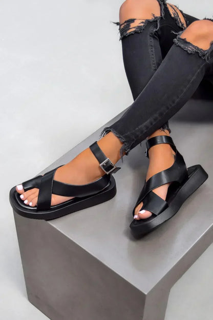 Lightweight open-toe glide sandals for women | Hallie -2