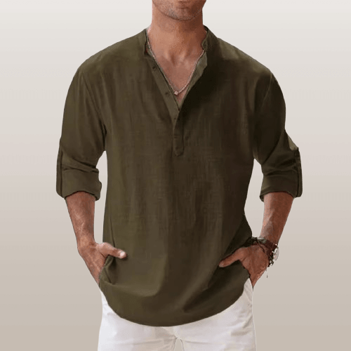 Breathable linen everyday shirt for men - 9