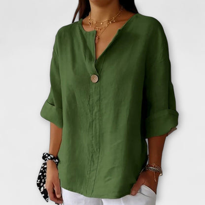Elegant v-neck everyday blouse for women | Nicole - 1