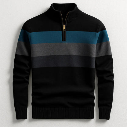 Stripe Quarter-Zip Sweater Cozy For Men | Ronan