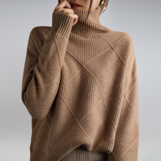 Cosy knit turtleneck sweater for women | Myla - 1