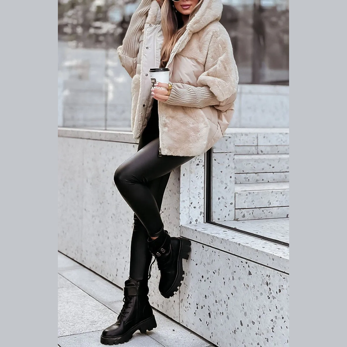 Classic hooded everyday casual bomber jacket for women | Hester -8
