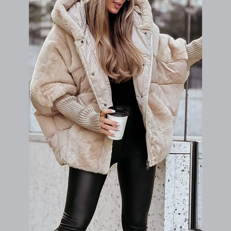 Classic hooded everyday casual bomber jacket for women | Hester -9