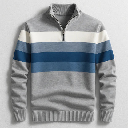 Stripe Quarter-Zip Sweater Cozy For Men | Ronan