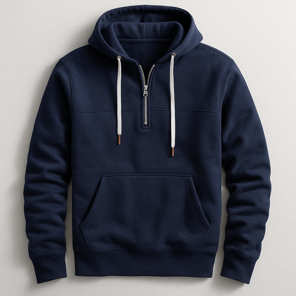 Quarter Zip Hooded Sweatshirt Trendy for Men | Nolan