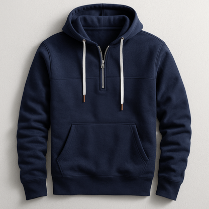 Quarter Zip Hooded Sweatshirt Trendy for Men | Nolan
