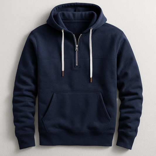 Quarter Zip Hooded Sweatshirt Trendy for Men | Nolan