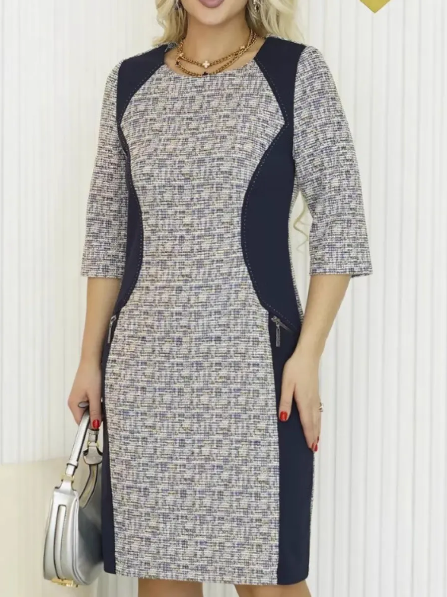 Stylish everyday patterned midi dress for women | Lysa -3