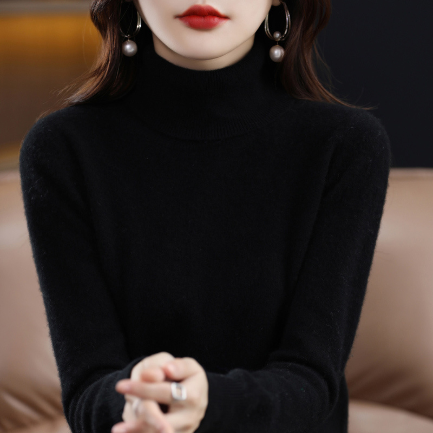 Cosy knit turtleneck sweater for men | Emmie - 1