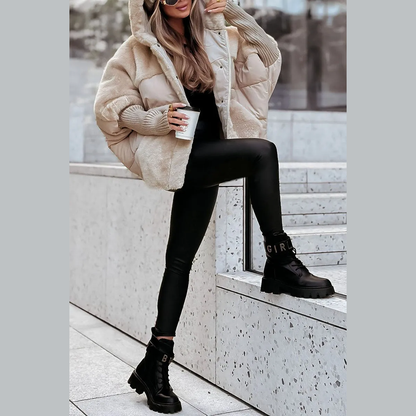 Classic hooded everyday casual bomber jacket for women | Hester -10