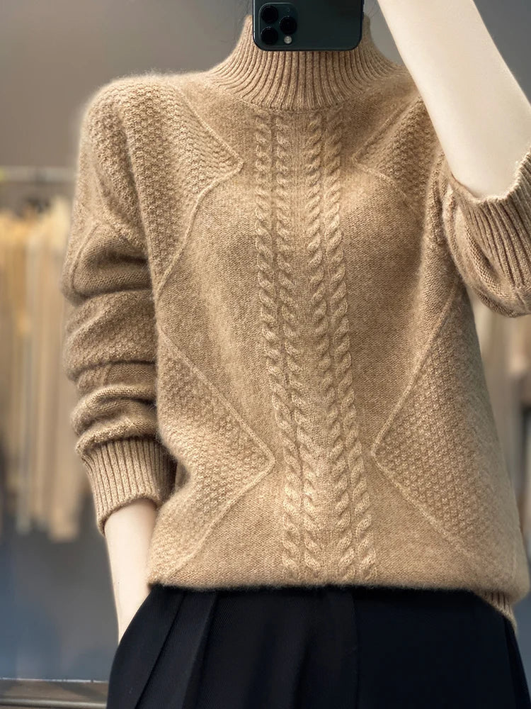 Classic Turtleneck Sweater Cozy For Women | Evelina