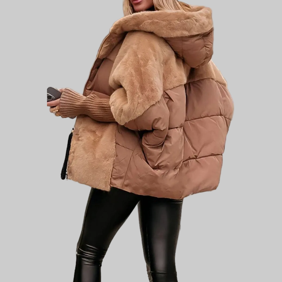 Classic hooded everyday casual bomber jacket for women | Hester -1