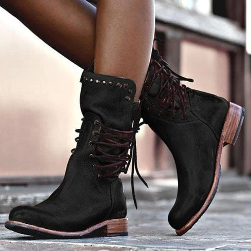 Refined everyday block heel boots for women | Grace -3