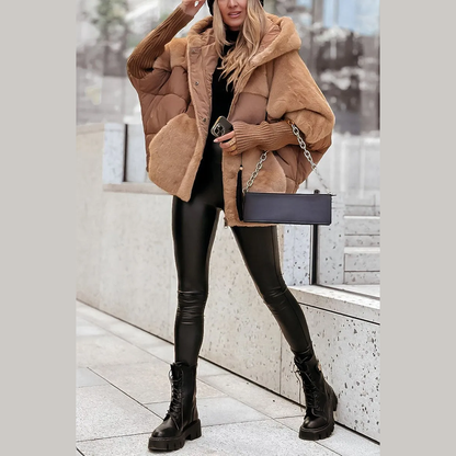 Classic hooded everyday casual bomber jacket for women | Hester -2
